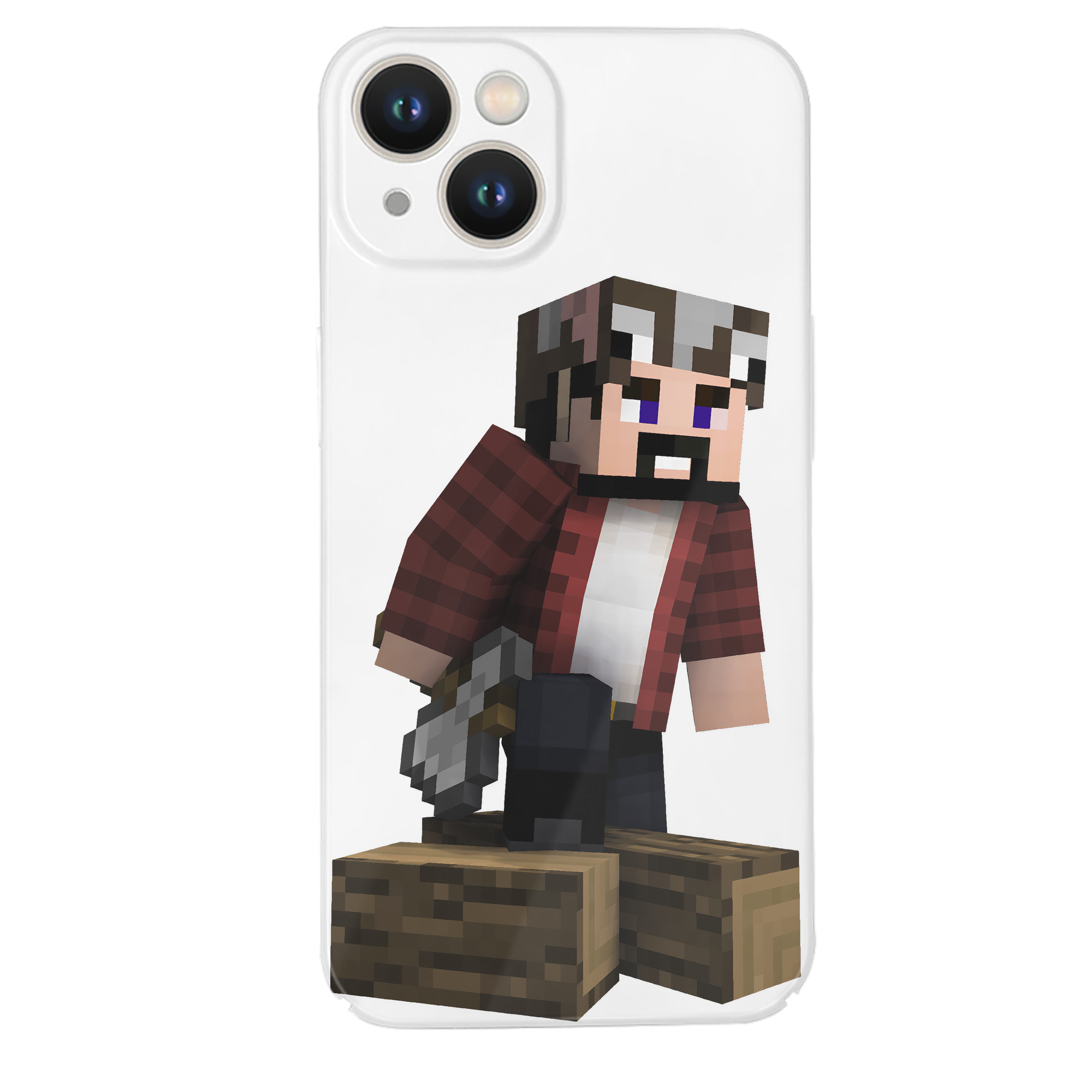 （画像用） マインクラフト ブロックの世界 Minecraft MC Block world 【iPhone 14シリーズ対応】ハードケース